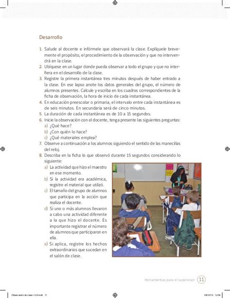 Manual Para La Observacion De La Clase Classroom Observation