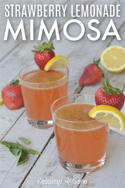 Strawberry Lemonade Mimosa Recipe Strawberry Lemonade Fresh