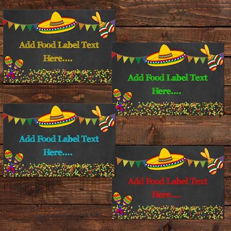 Free Printable Mexican Food Labels Printable Templates