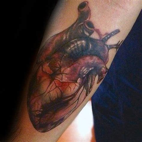30 Realistic Heart Tattoos For Men Lifelike Ink Design Ideas