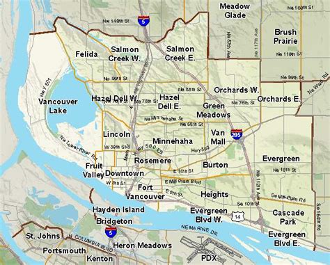 27 Vancouver Wa Neighborhood Map Maps Database Source
