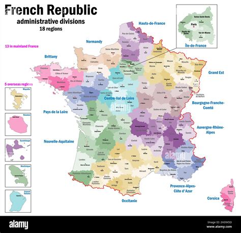 Illustration Of Departments Of France Stock Vector Image And Art Alamy