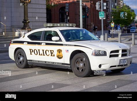 United States Secret Service Police Vehicle Washington Dc Usa Stock
