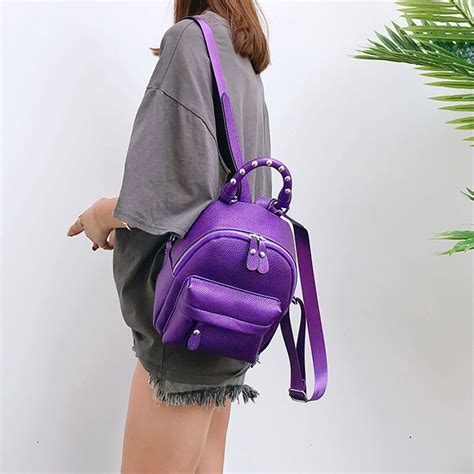 Fashionable Mini Leather Backpack