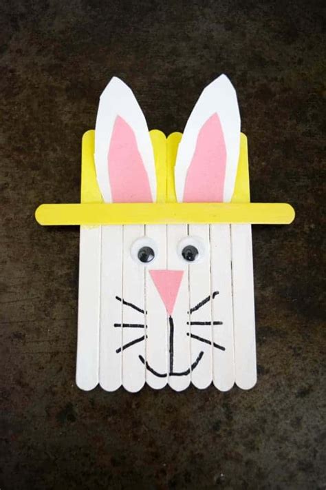 Popsicle Stick Easter Bunny Craft
