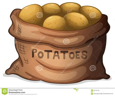 A Sack Of Potatoes Stock Vector Illustration Of Vitamin 32710776