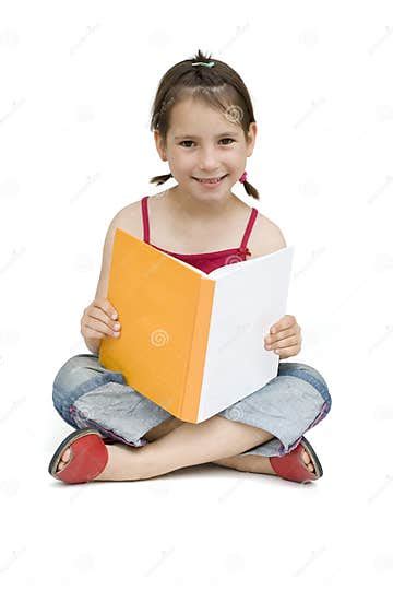 Young Girl Reading A Book Stock Photo Image Of Book Education 4275640