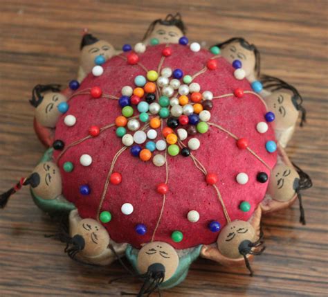 Vintage Chinese Pin Cushion How Many Did I Pass By Pin Cushions