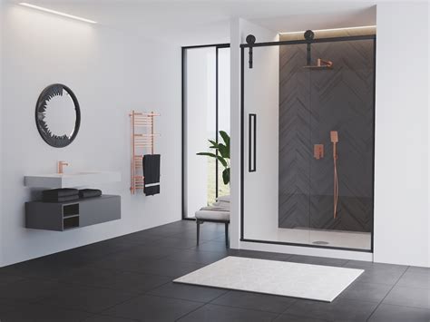 So many modern bathrooms are black and white but this bathroom has the charm of a dusty pink feature door which adds a pop of colour as does the greenery in the plants. 7 Modern Shower Doors for Contemporary Baths | Residential ...
