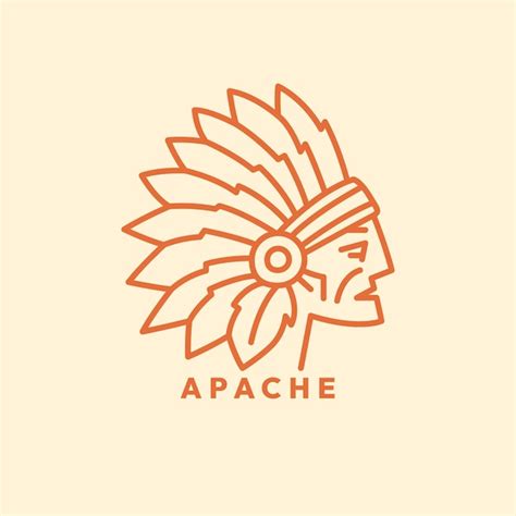 Free Vector Hand Drawn Apache Logo Design