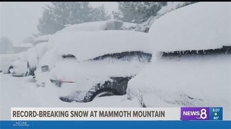 Record Breaking Snow At Mammoth Mountain