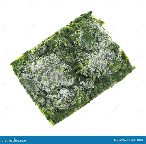 Block Of Frozen Chopped Spinach Stock Photo Image Of White Healthy