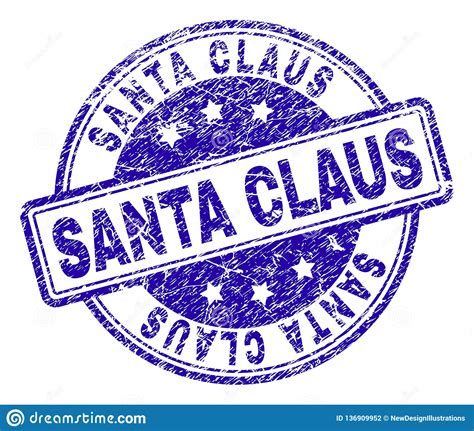 Santa Claus Stamp Seal Texturizada Grunge Ilustración Del Vector