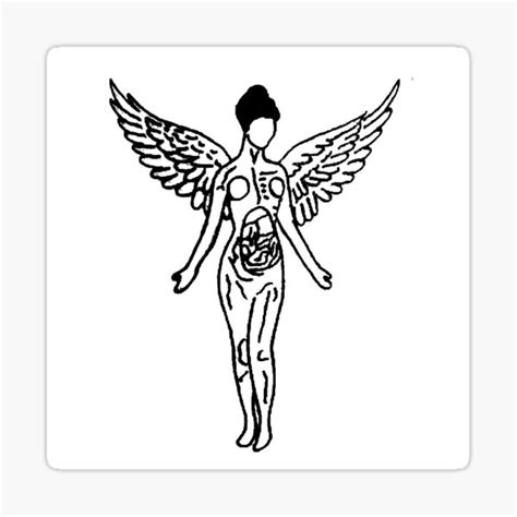 In Utero Nirvana Angel Sticker For Sale By Madsterbater Redbubble