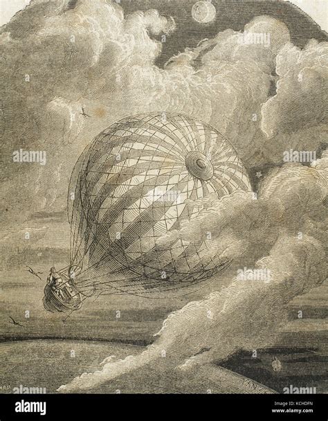 Jules Verne 1828 1905 French Writer Illustration From The Work From