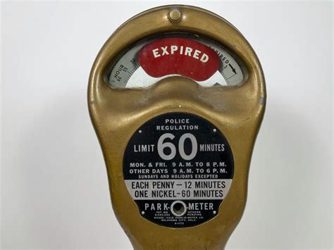 Vintage Working Coin Operated Park O Meter The Original Carl Magee
