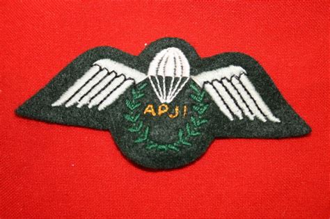 Rhodesian Rhodesia Army Jump Instructor Parachute Wing Green Felt Apji