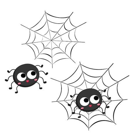 Premium Vector Halloween Spider Web Animal Insects Illustration