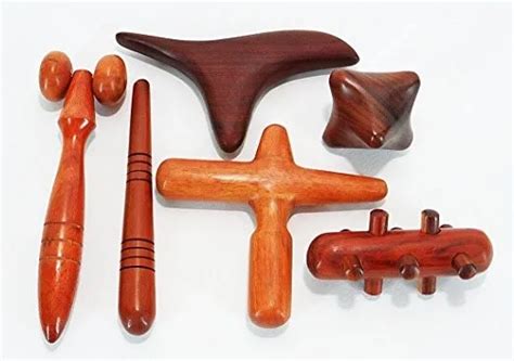 Set 6 Stuks Reflexologie Traditionele Thaise Massage Houten Stick Tool Hand Hoofd Voet Gezicht