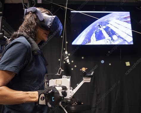 nasa astronaut practising spacewalk using virtual reality stock image c054 1850 science