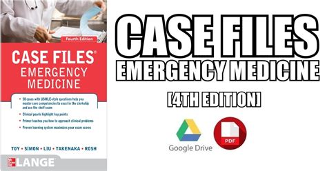 Case Files Emergency Medicine 4th Edition Pdf Free Download