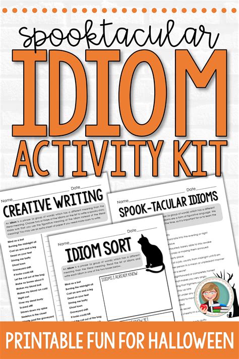 Halloween Idioms Activity Idioms Activities Figurative Language Fun