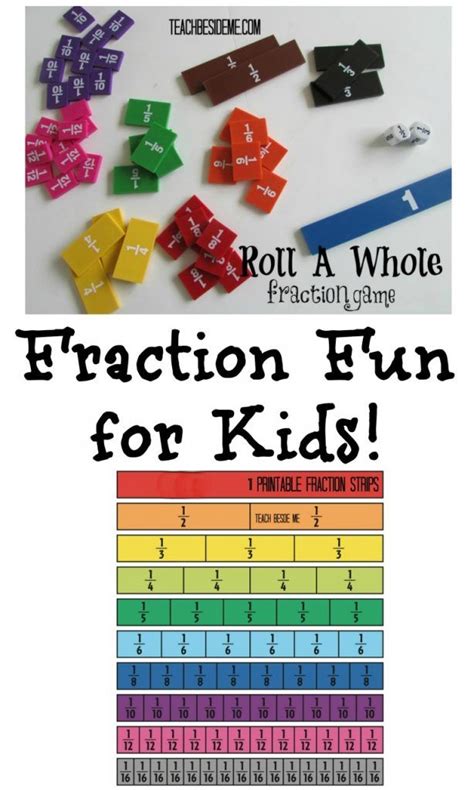 Roll A Whole Fraction Math Game Math Fraction Games Math Fractions