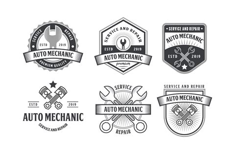 Mechanic Badges Set Branding And Logo Templates Creative Market