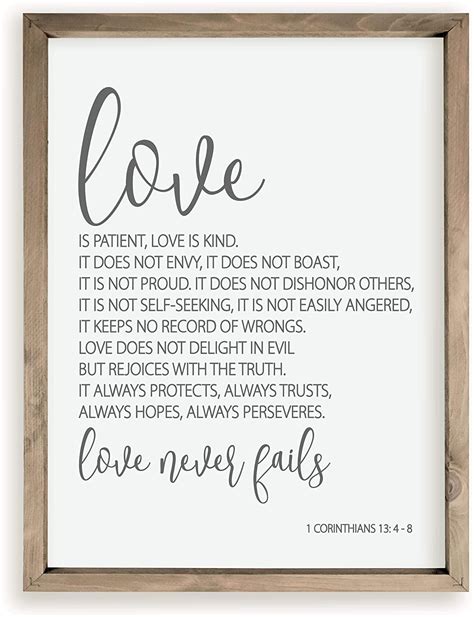 1 Corinthians 13 Love Is Patient Love Is Kind Wood Farmhouse Wall Sign