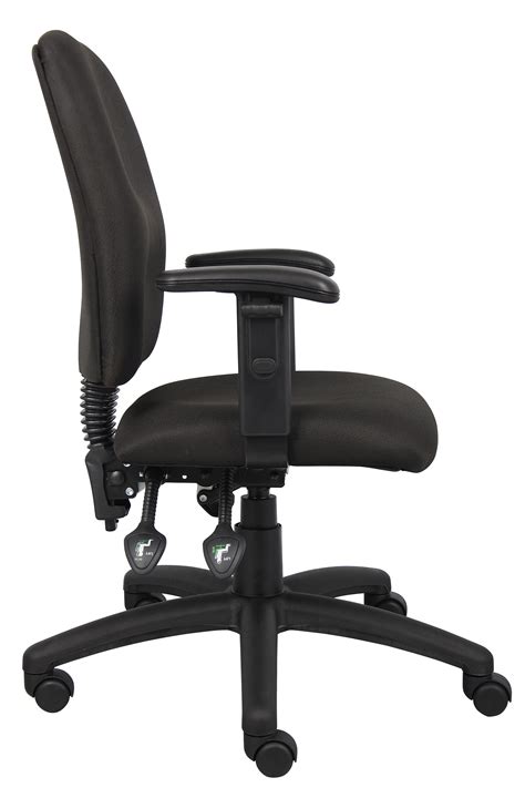 Boss Multi Function Fabric Task Chair W Adjustable Arms Bosschair