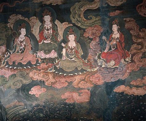 Mogao Caves Mural Of Bodhisattvas Dunhuang Ancient China Ancient