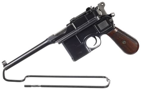 Mauser C96 Broomhandle Semi Automatic Pistol With Shoulder Stock Rock