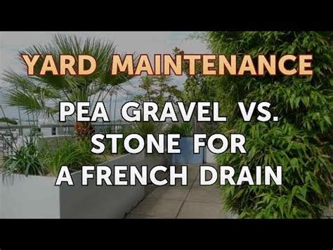 Learn how to make a simple french drain with gravel and landscape fabric. Pea Gravel vs. Stone for a French Drain - YouTube