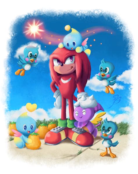 Artstation Sonic Frontiers Knuckles With Chao