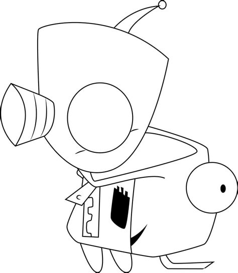 Gir From Invader Zim Coloring Page Printable Coloring Page For Kids
