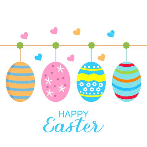 Hanging Easter Eggs Vector Hd Images Happy Easter Hanging Eggs Vector