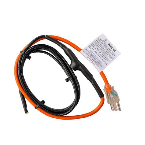 Heat tape is used to prevent metal and rigid plastic water filled lines from freezing. M-D Building Products 3 ft. Pipe Heating Cable with ...