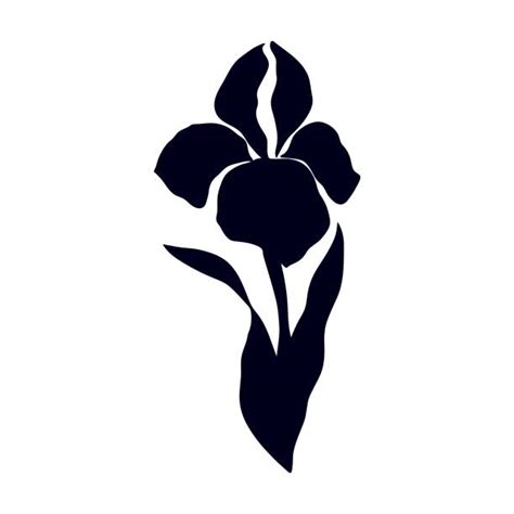 An Iris Flower Silhouette Illustrations Royalty Free Vector Graphics