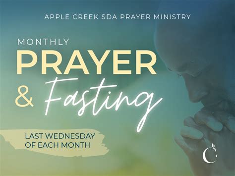 Monthly Prayer And Fasting Apple Creek Sda Church