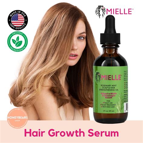 Mielle Rosemary Mint Scalp Hair Strengthening Oil Growth Serum Oz