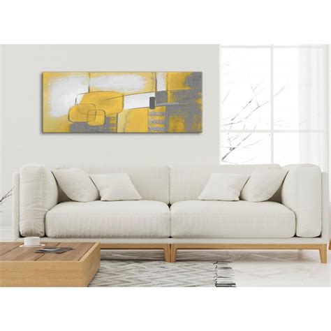Since they are all primary colors, combining cool and warm colors in a space can truly transform the this 3 piece of nordic forest wall art canvas is the perfect trendy wall decor that will effortlessly shape your space. Mustard Yellow Grey Painting Bedroom Canvas Wall Art ...