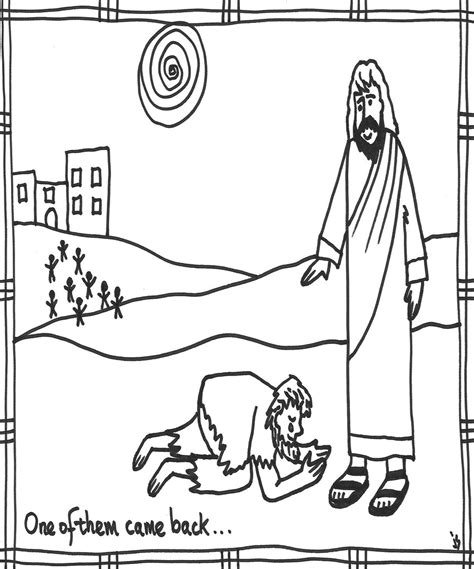 But the other nine, where are they? 10 lepers | Coloring page | John | Flickr