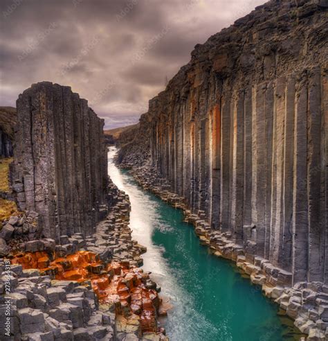 Studlagil Basalt Canyon Iceland Stock Photo Adobe Stock