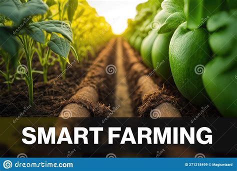 Smart Farming And Sustainable Advanced Technology Stock Illustration