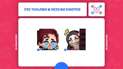 F2u Tanjiro And Nezuko Emotes For Twitch And Discord