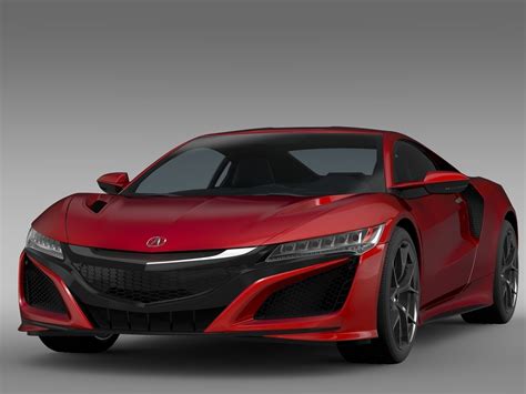 Acura Nsx 2016 3d Model Max Obj 3ds Fbx C4d Lwo Lw Lws