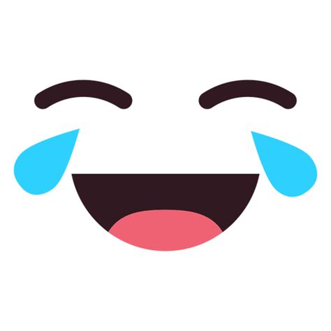 Simple Crying Laughing Emoticon Face Transparent Png And Svg Vector File