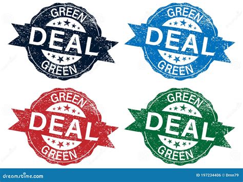 Great Deal Stamp Set Colored Vector Badge Set Stock Vector