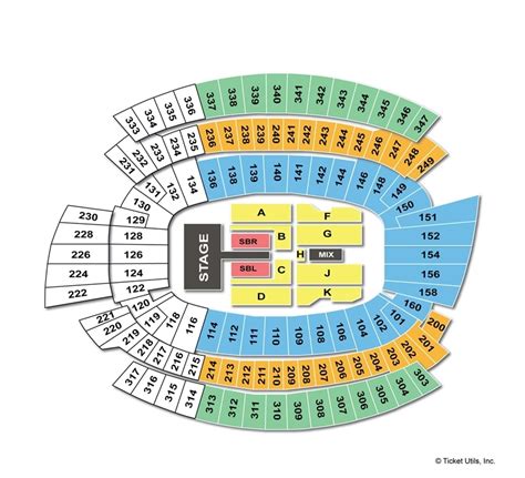 Paul Brown Stadium Seating Chart For Music Festival Elcho Table