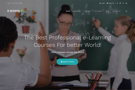 E School Learning And Courses Html5 Template Web Templates Envato